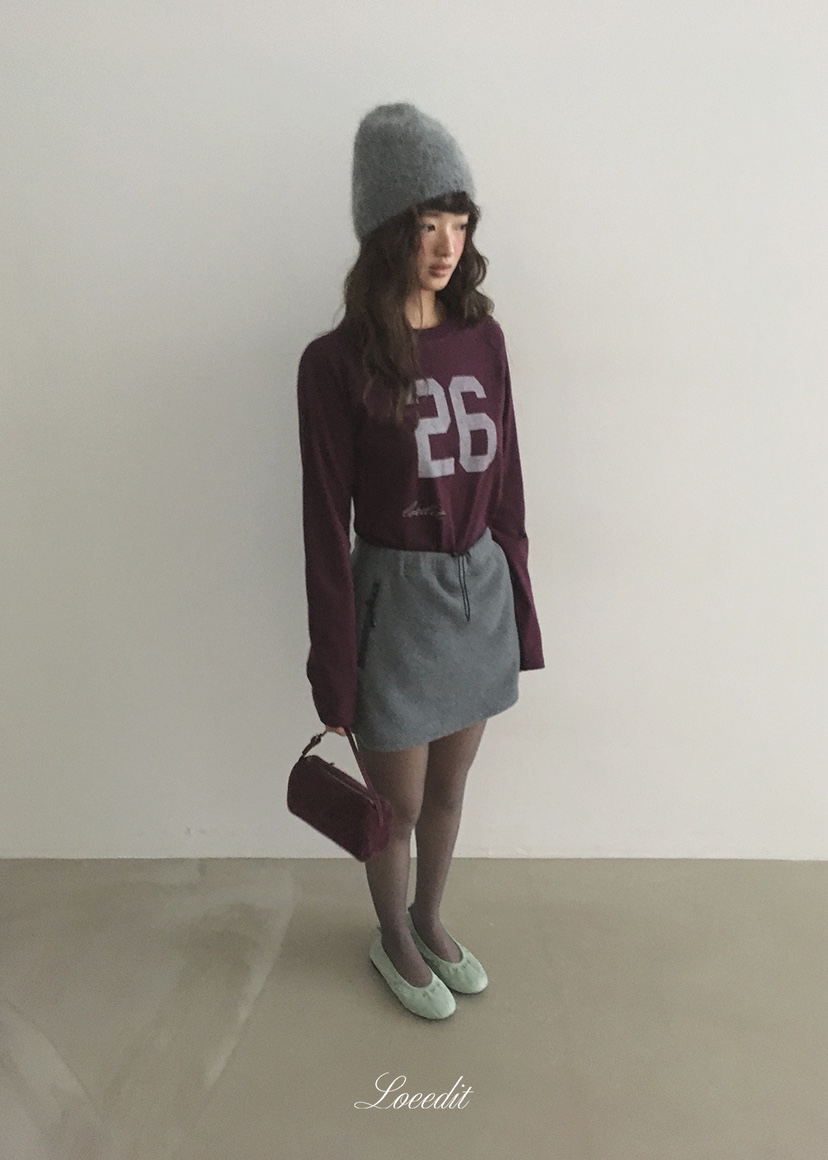 LOEEDIT東大門實拍女士新款休閑時尚推薦人氣長袖T恤插肩袖LOEEDIT長袖T恤