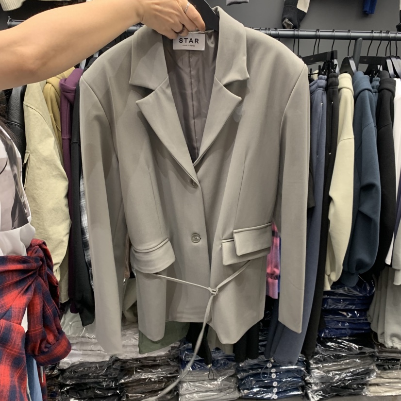 STAR-L韓國代購女士新品推薦真品熱賣人氣西裝西服含腰繩STAR-L西裝/西服圖色1