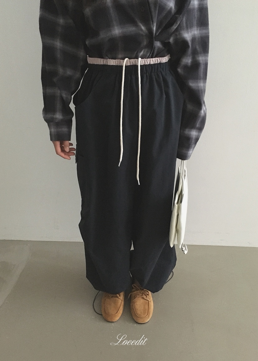 LOEEDIT東大門直郵女裝新品人氣休閑推薦時尚熱賣真品休閑褲LOEEDIT休閑褲圖色2墨色