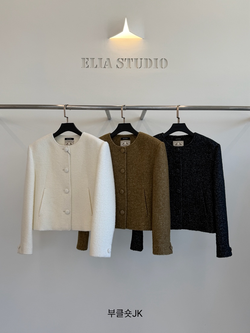 ELIA韓國代購女士新品時尚熱賣休閑人氣真品推薦夾克絨ELIA STUDIO夾克