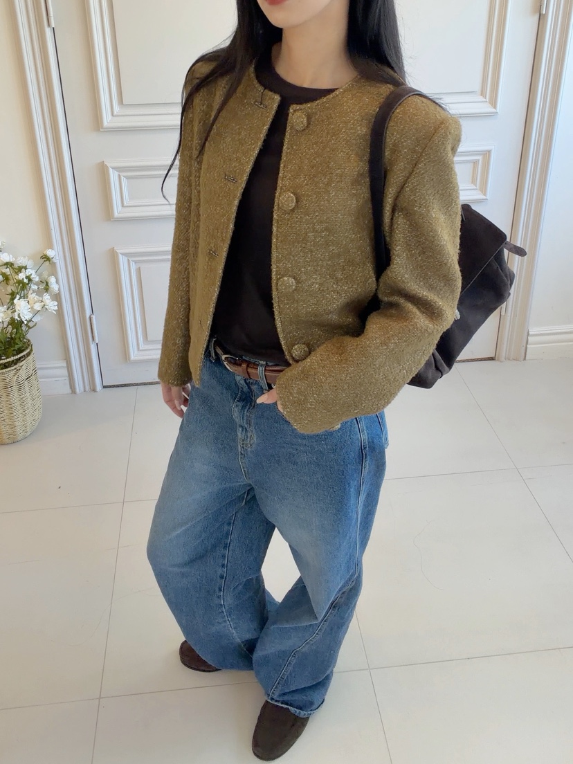 ELIA韓國代購女士新品時尚熱賣休閑人氣真品推薦夾克絨ELIA STUDIO夾克