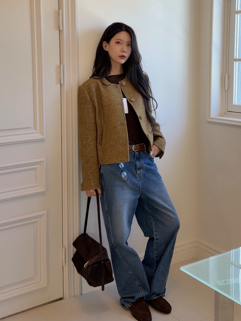 ELIA韓國代購女士新品時尚熱賣休閑人氣真品推薦夾克絨ELIA STUDIO夾克