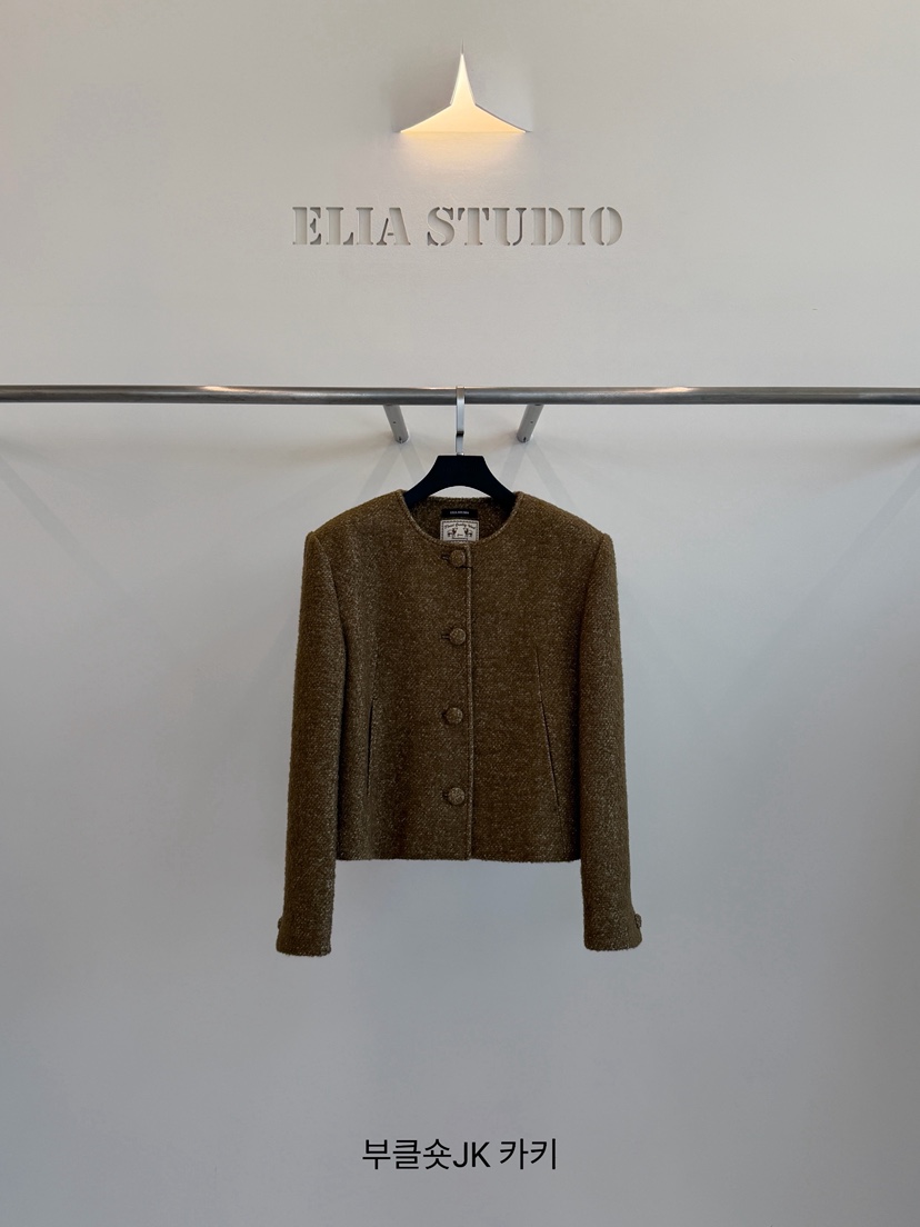 ELIA韓國代購女士新品時尚熱賣休閑人氣真品推薦夾克絨ELIA STUDIO夾克圖色2