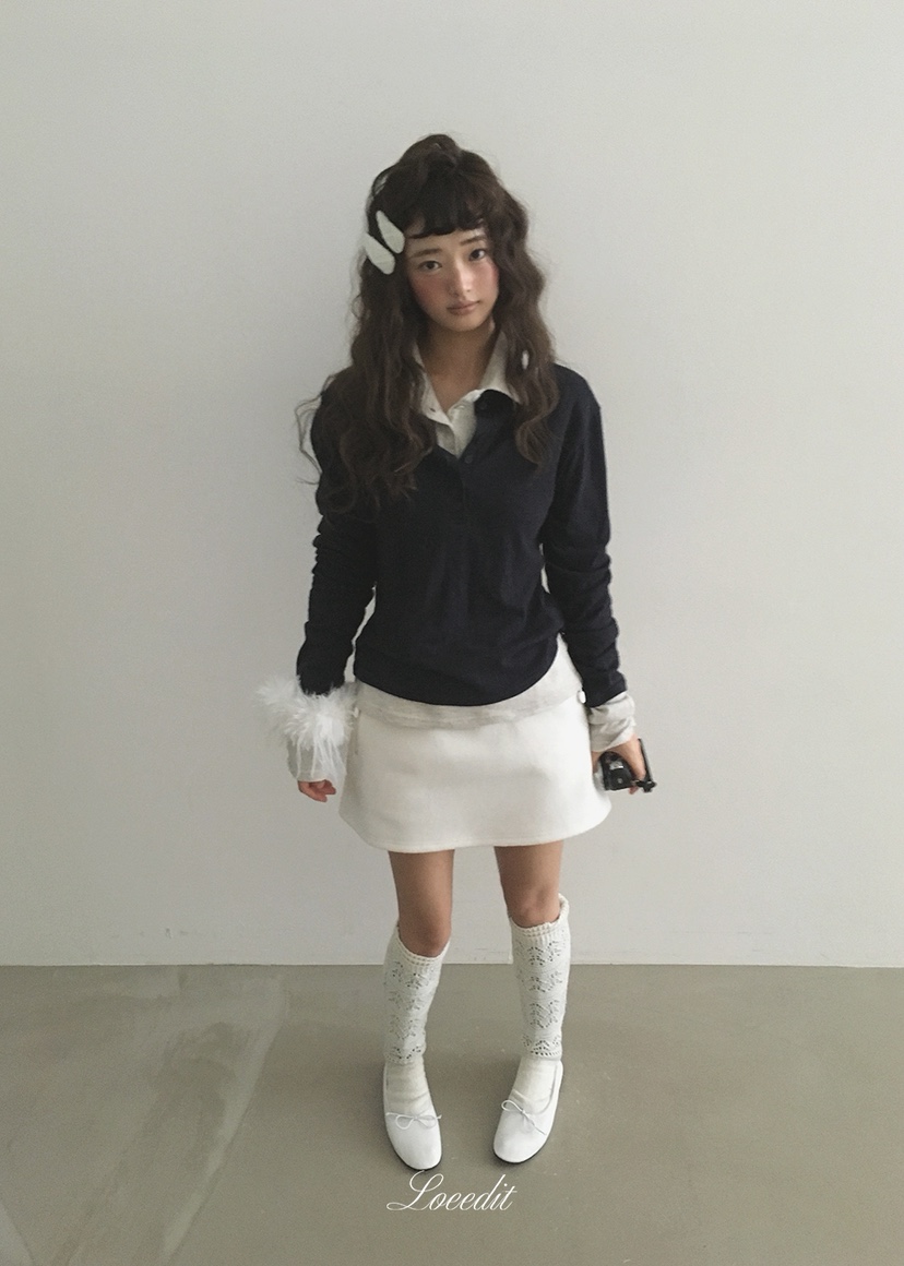 LOEEDIT韓國直郵女裝新品真品推薦休閑熱賣人氣時尚長袖T恤LOEEDIT長袖T恤