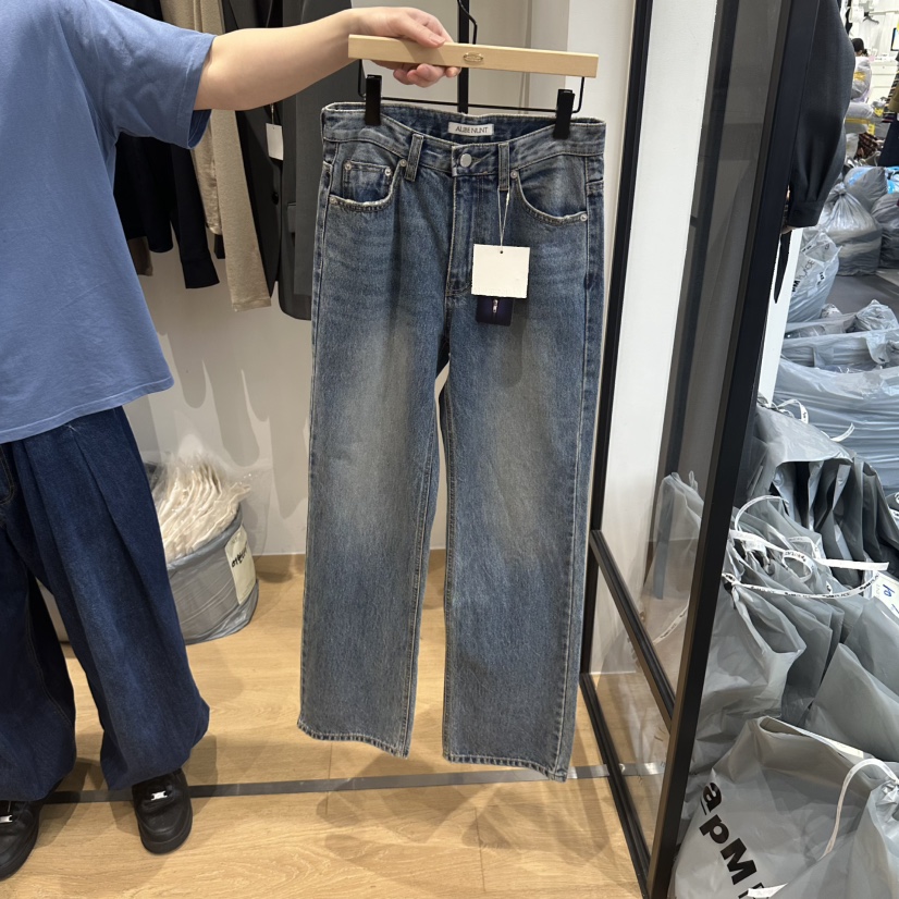 aube nunt東大門代購女裝新款人氣休閑時尚推薦真品牛仔褲aube nunt牛仔褲圖色1