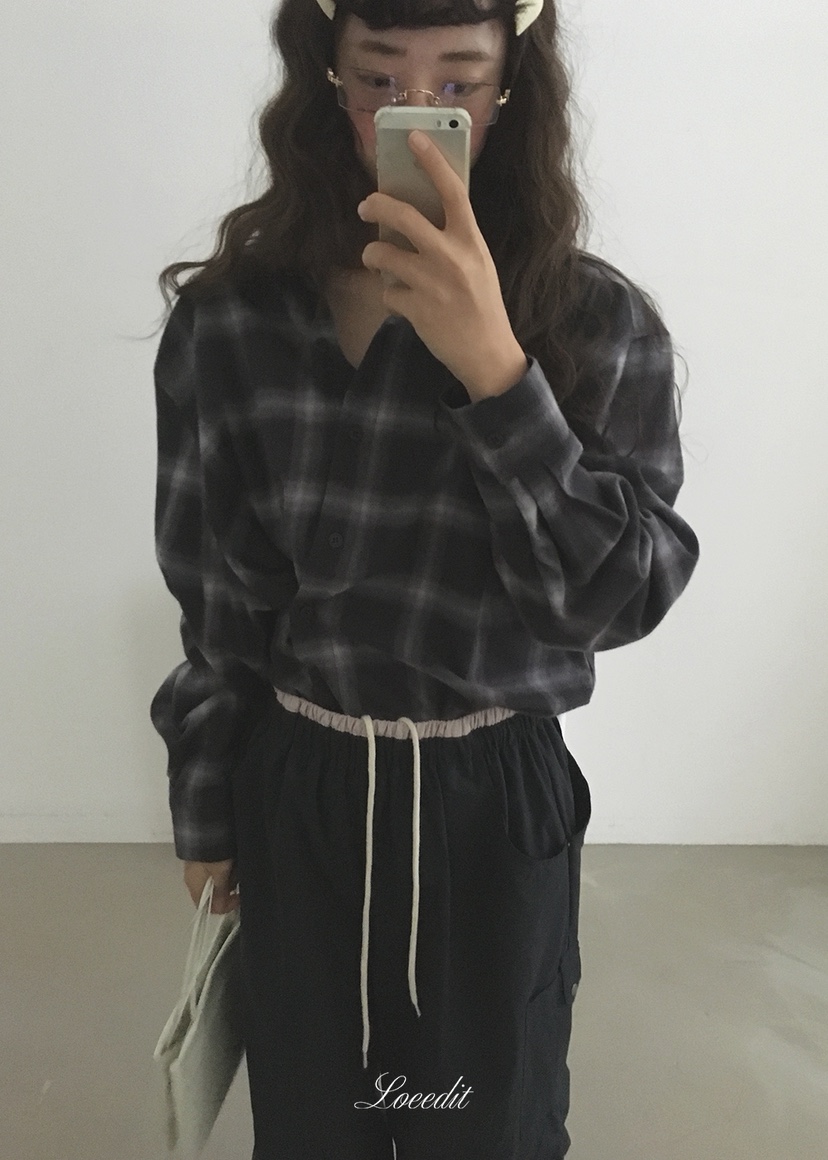LOEEDIT韓國直郵女裝新品休閑推薦時尚襯衫蕾絲衫不含內搭LOEEDIT襯衫/蕾絲衫圖色3