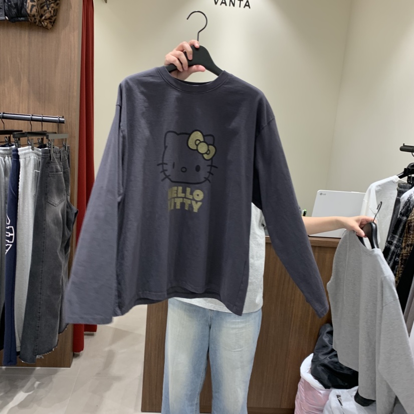 VANTA韓國直郵女士新品休閑真品推薦人氣時尚熱賣長袖T恤VANTA長袖T恤圖色3