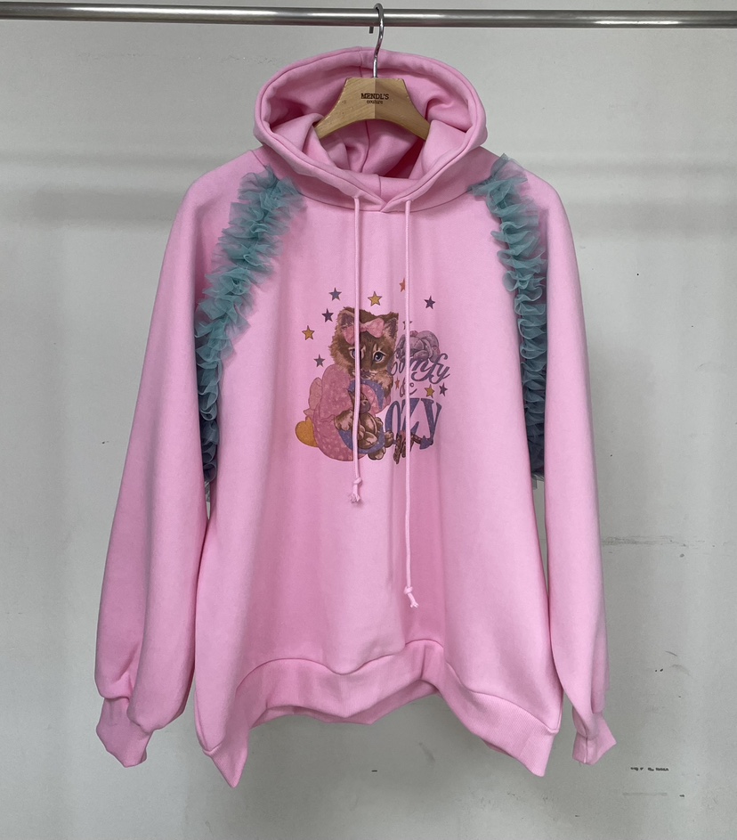 MENDL S東大門直郵女裝新款熱賣推薦人氣真品衛衣荷葉邊MENDL S衛衣圖色2
