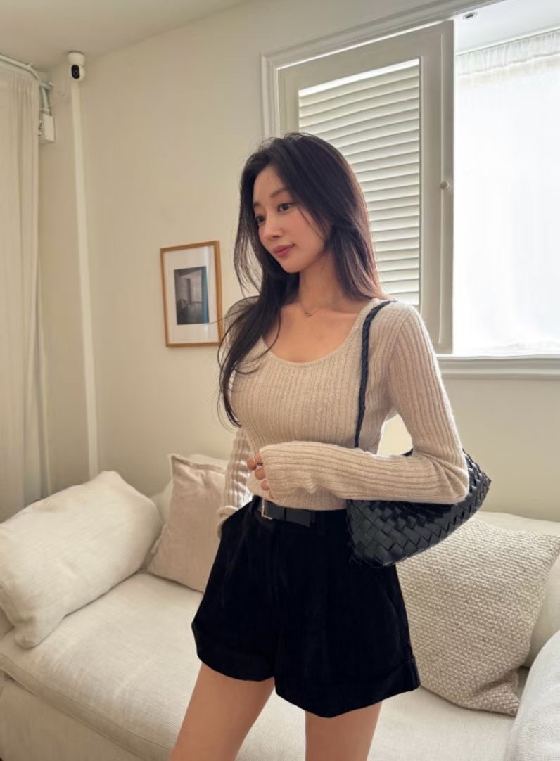 BLACK LINE東大門實拍女裝新品人氣真品休閑熱賣時尚短褲BLACK LINE短褲