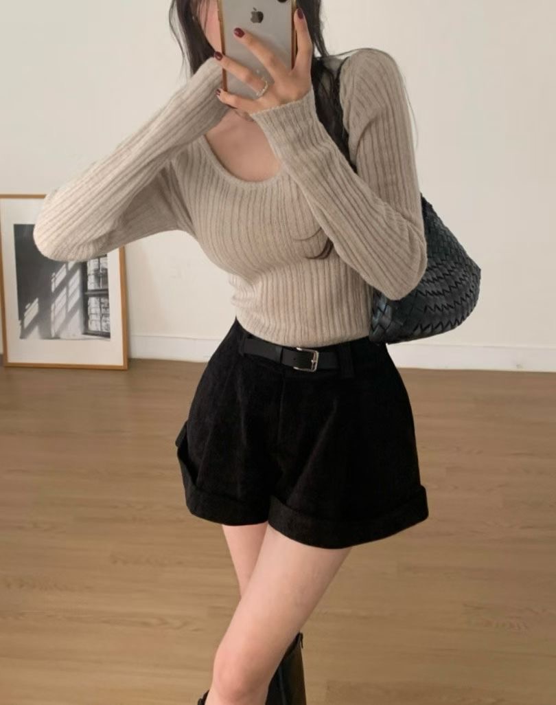 BLACK LINE東大門實拍女裝新品人氣真品休閑熱賣時尚短褲BLACK LINE短褲圖色1