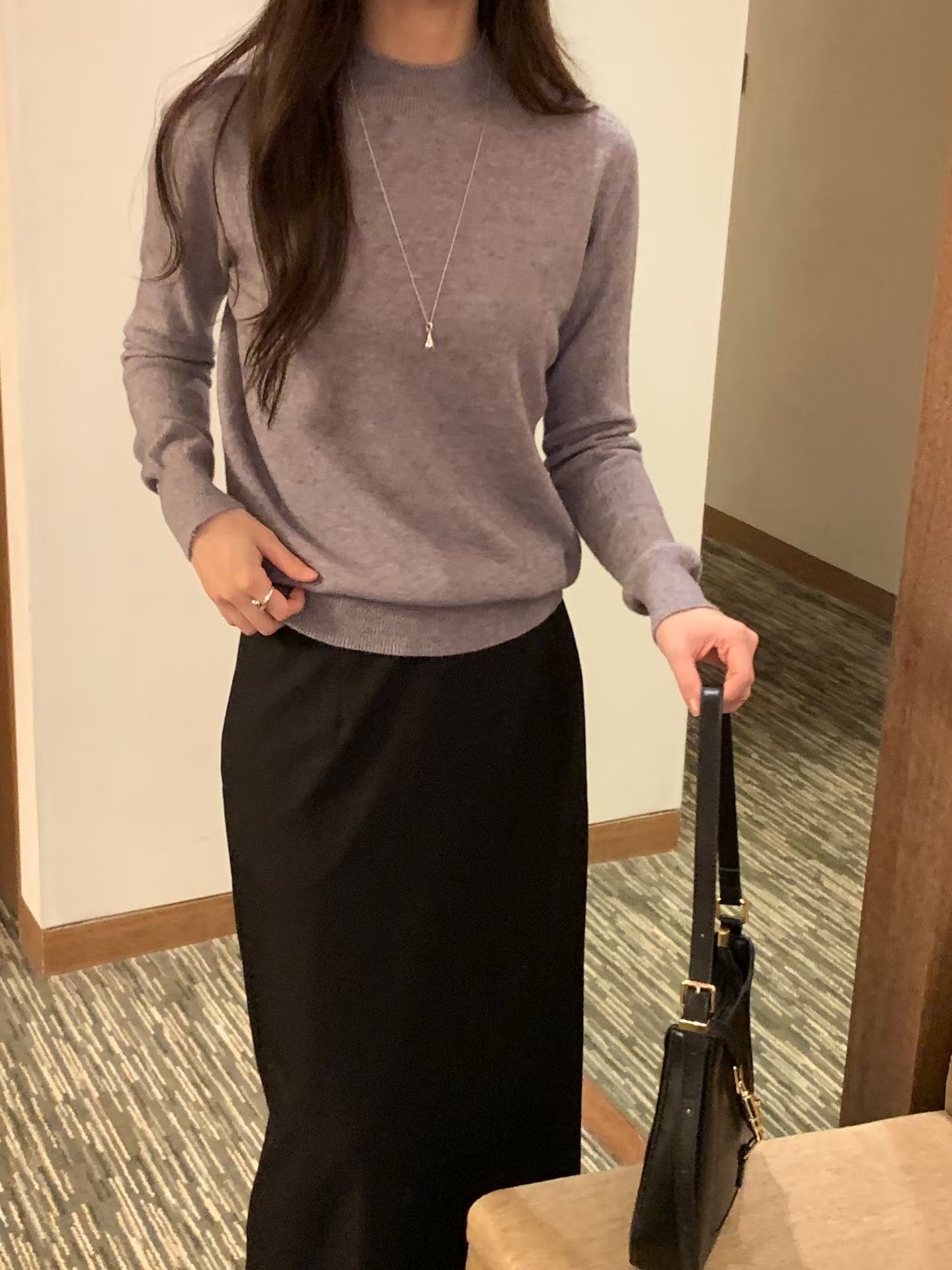 HACKER東大門實拍女裝新品職業時尚人氣休閑推薦針織衫半領HACKER-2件起針織衫