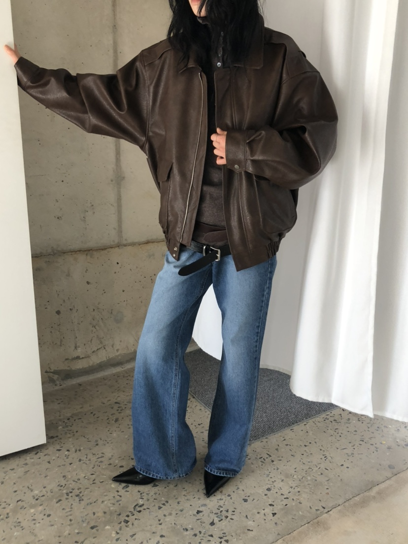MOVENNE韓國直郵女裝新品時尚人氣真品休閑推薦牛仔褲喇叭MOVENNE牛仔褲