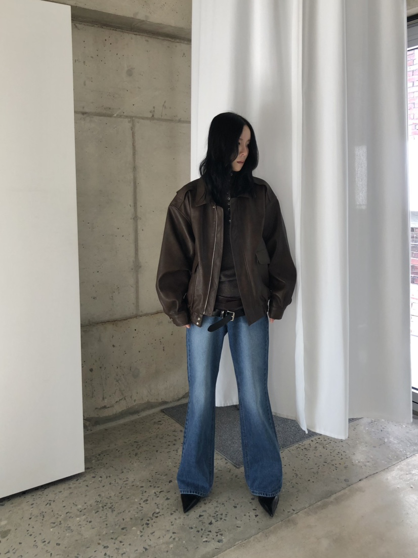 MOVENNE韓國直郵女裝新品時尚人氣真品休閑推薦牛仔褲喇叭MOVENNE牛仔褲