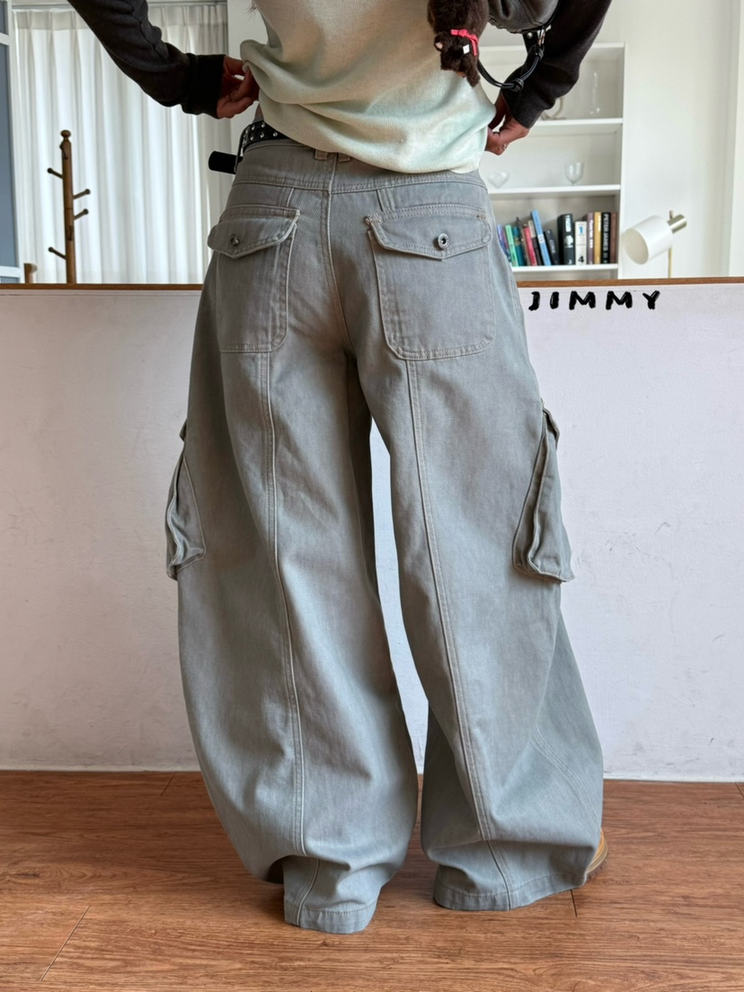 JIMMY東大門實拍女裝新品休閑人氣時尚真品推薦休閑褲工裝褲JIMMY/REMAKE休閑褲