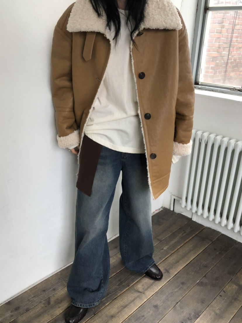 MOVENNE東大門實拍女士新款推薦人氣時尚真品休閑中長款大衣MOVENNE中長款大衣