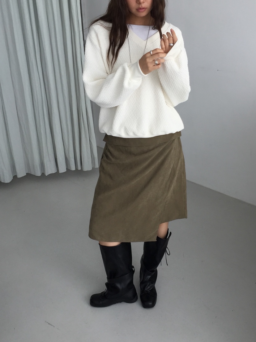 ACORN東大門代購女裝新款推薦人氣時尚休閑半身裙中短裙折疊ACORN半身裙/中短裙