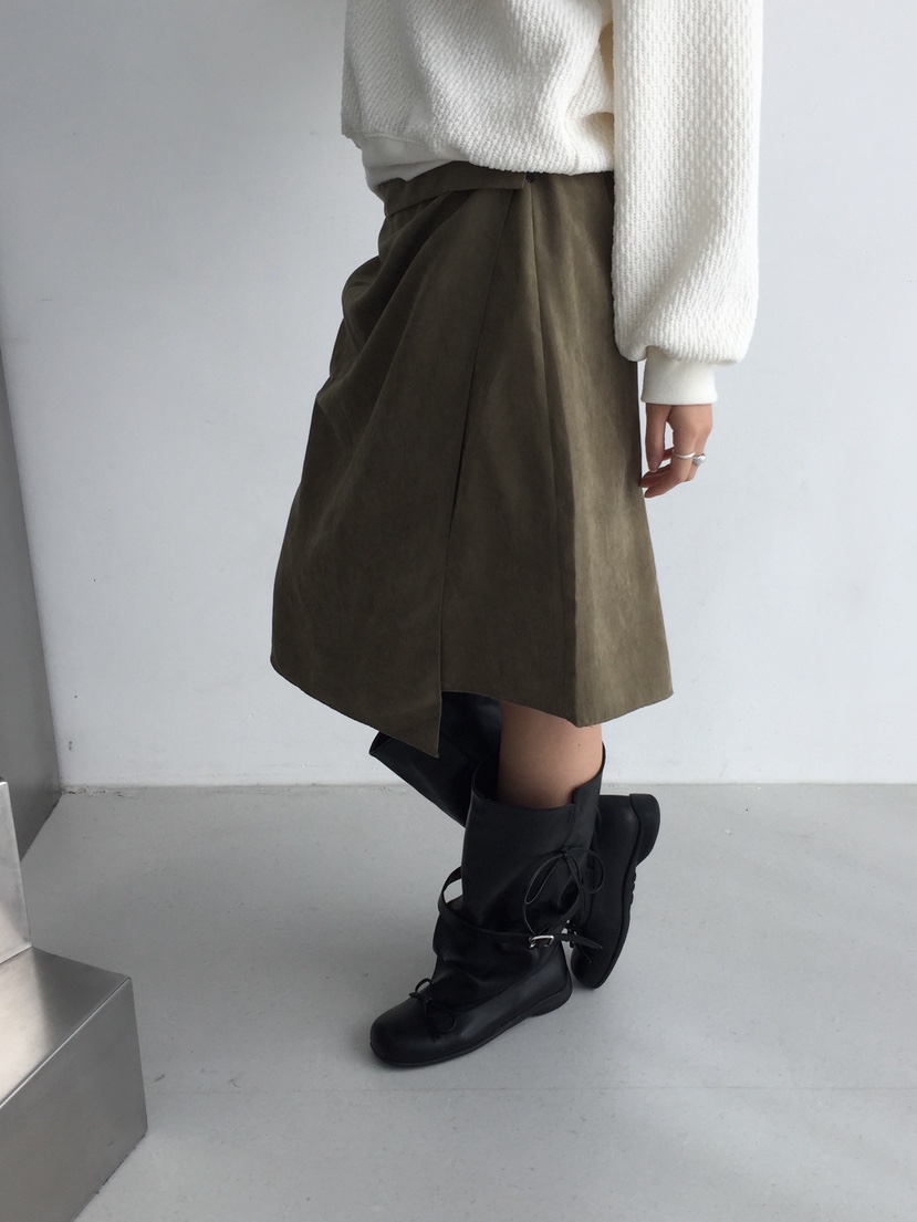 ACORN東大門代購女裝新款推薦人氣時尚休閑半身裙中短裙折疊ACORN半身裙/中短裙
