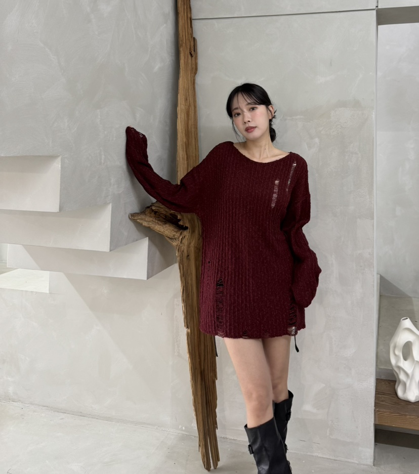 MARIGOLD韓國代購女士新品時尚熱賣休閑推薦真品針織衫復古MARIGOLD針織衫