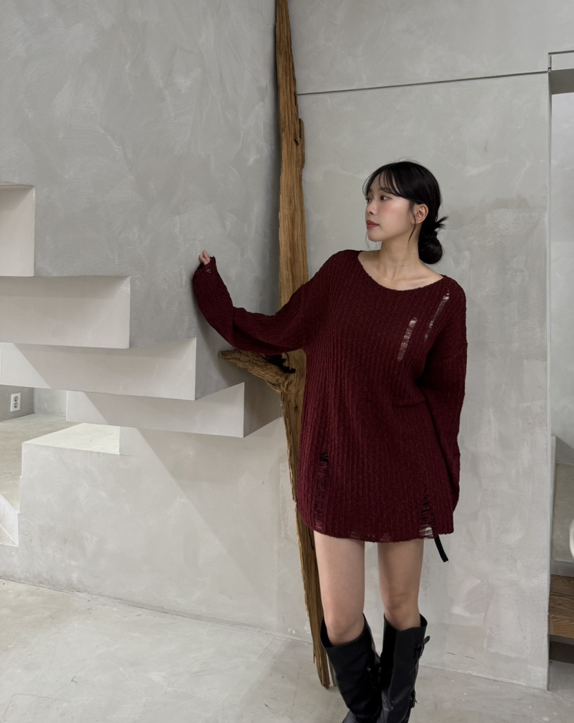 MARIGOLD韓國代購女士新品時尚熱賣休閑推薦真品針織衫復古MARIGOLD針織衫