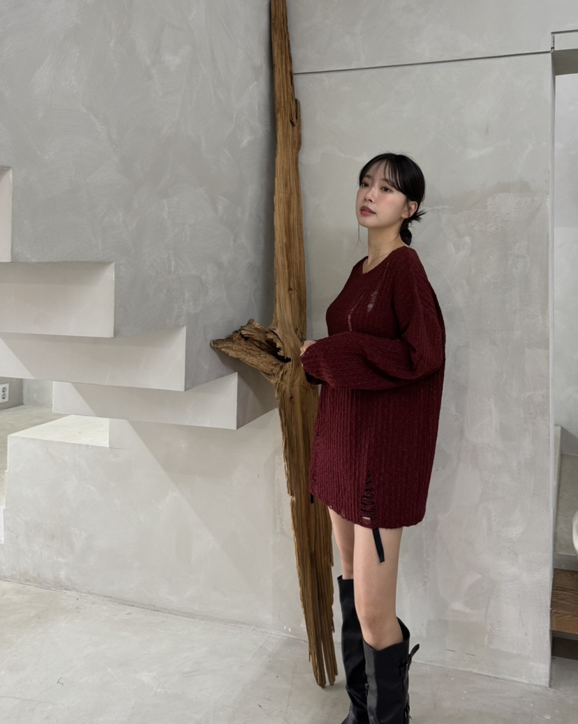 MARIGOLD韓國代購女士新品時尚熱賣休閑推薦真品針織衫復古MARIGOLD針織衫