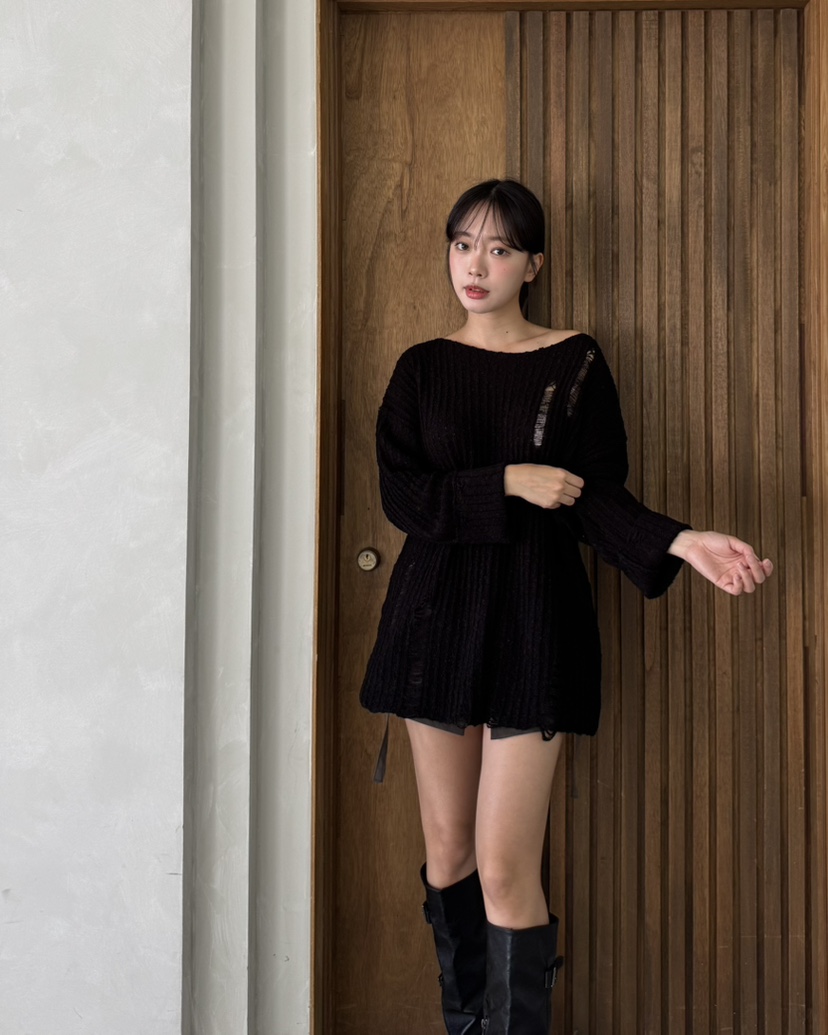 MARIGOLD韓國代購女士新品時尚熱賣休閑推薦真品針織衫復古MARIGOLD針織衫