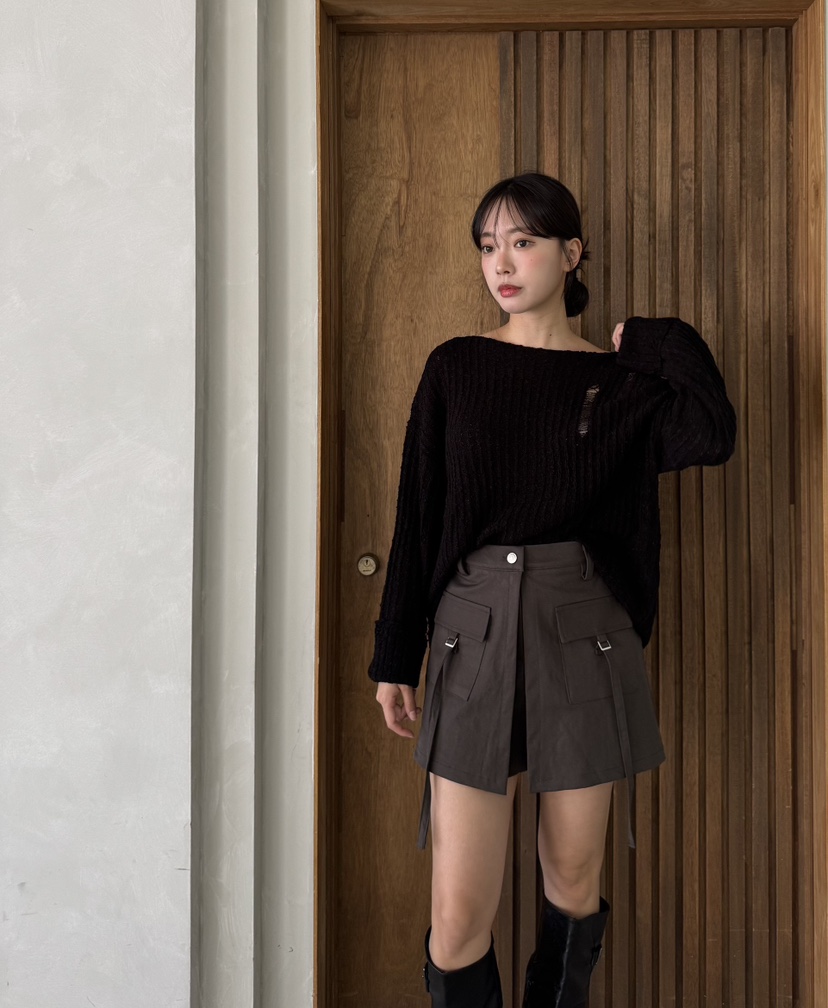 MARIGOLD韓國代購女士新品時尚熱賣休閑推薦真品針織衫復古MARIGOLD針織衫