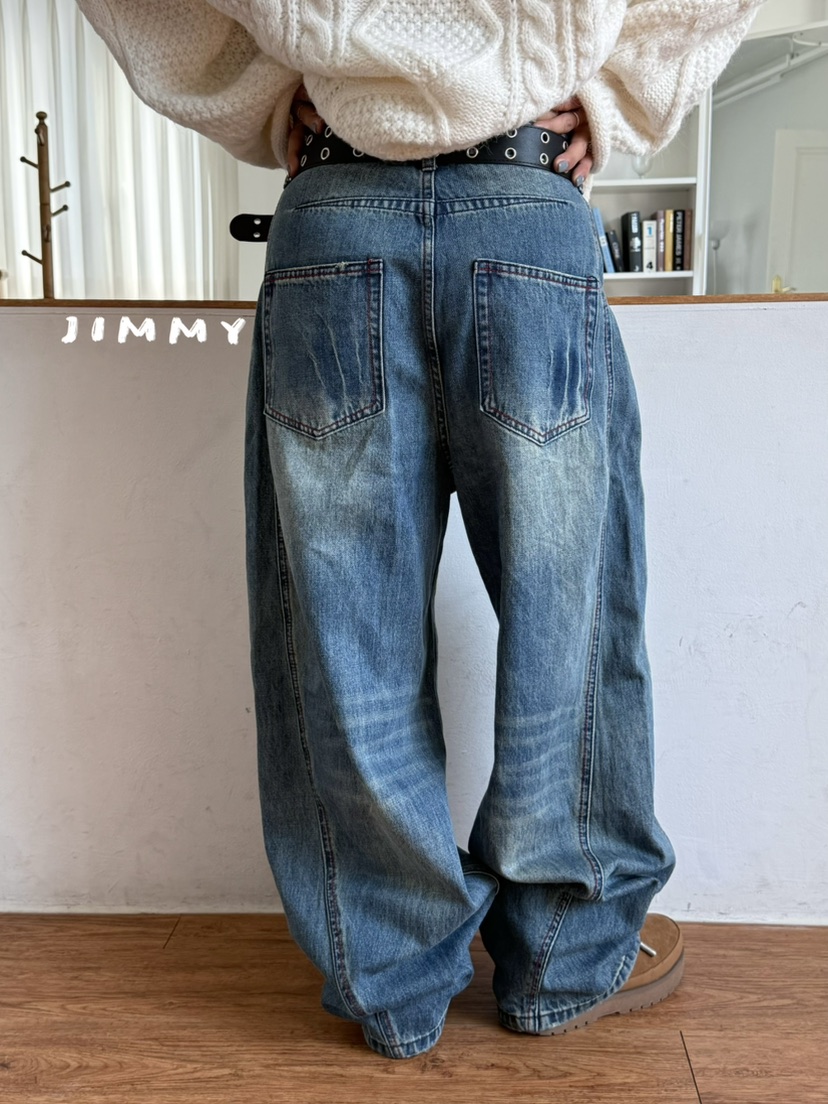 JIMMY東大門直郵女裝新款人氣熱賣時尚休閑真品牛仔褲蘇格蘭JIMMY/REMAKE牛仔褲