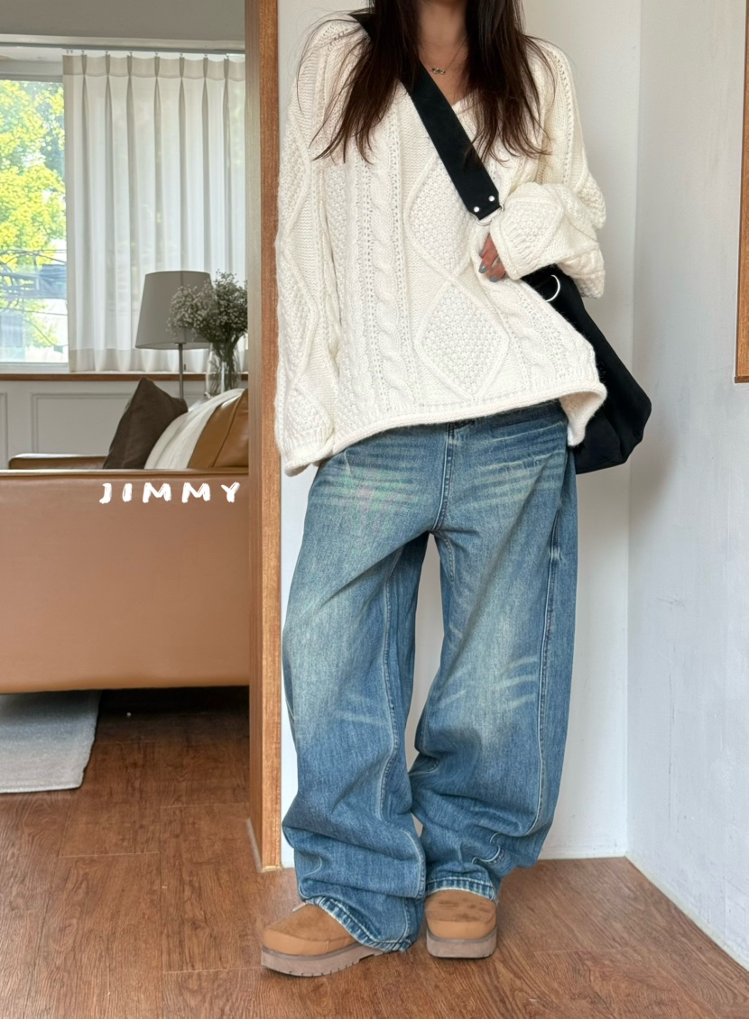 JIMMY東大門直郵女裝新款人氣熱賣時尚休閑真品牛仔褲蘇格蘭JIMMY/REMAKE牛仔褲