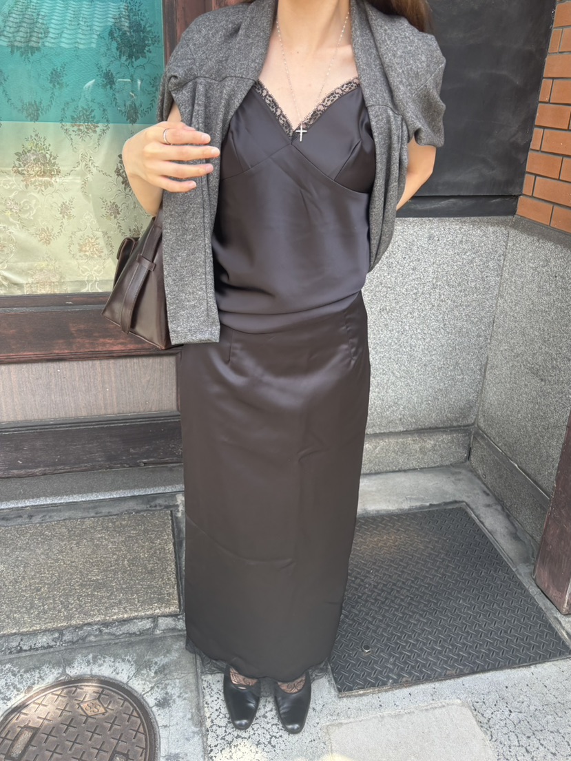 PERMISSION東大門直郵女裝新款真品推薦人氣休閑長裙蕾絲PERMISSION長裙