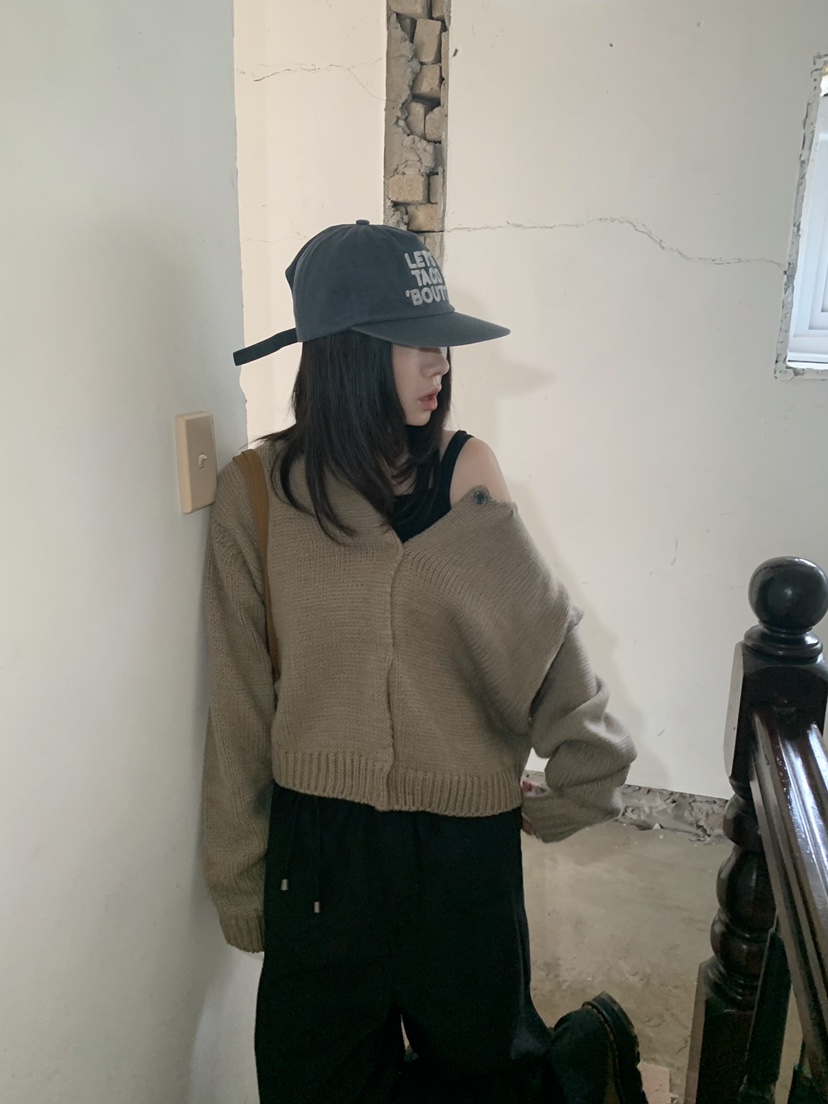 MOMENTUM東大門實拍女士新品熱賣休閑真品推薦人氣開衫黑色MOMENTUM開衫