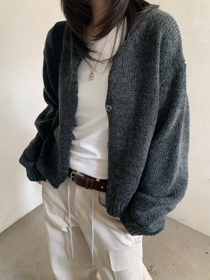 MOMENTUM東大門實拍女士新品熱賣休閑真品推薦人氣開衫黑色MOMENTUM開衫