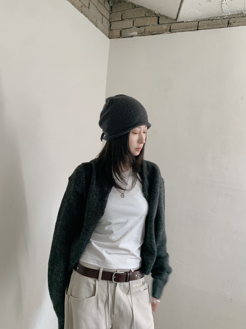 MOMENTUM東大門實拍女士新品熱賣休閑真品推薦人氣開衫黑色MOMENTUM開衫