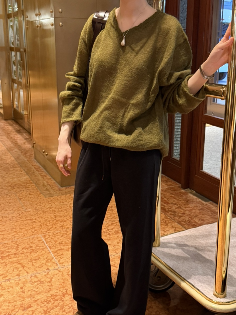 PERMISSION東大門代購女士新品熱賣針織衫不含圍巾舒適的馬海毛PERMISSION針織衫