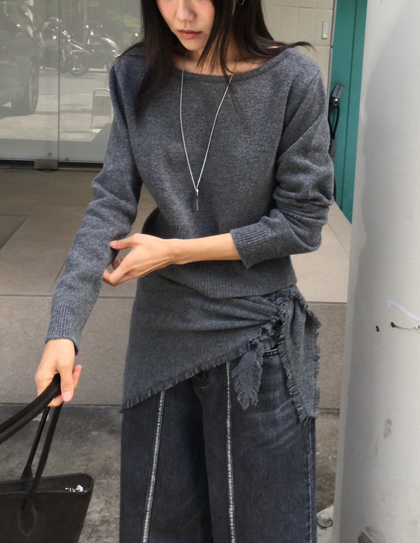 BAKING POWDER韓國直郵女士新款推薦時尚真品針織衫含圍巾BAKING POWDER針織衫
