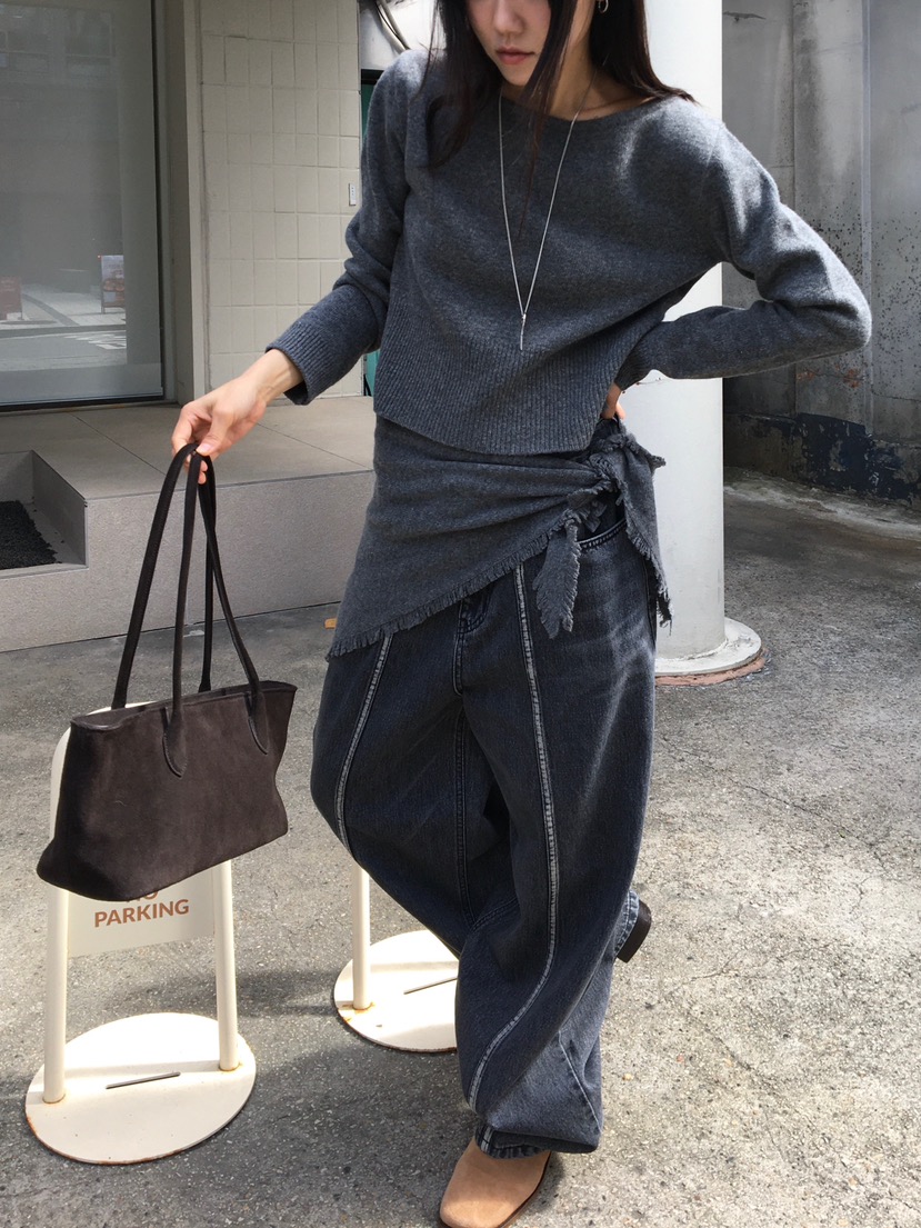BAKING POWDER韓國直郵女士新款推薦時尚真品針織衫含圍巾BAKING POWDER針織衫