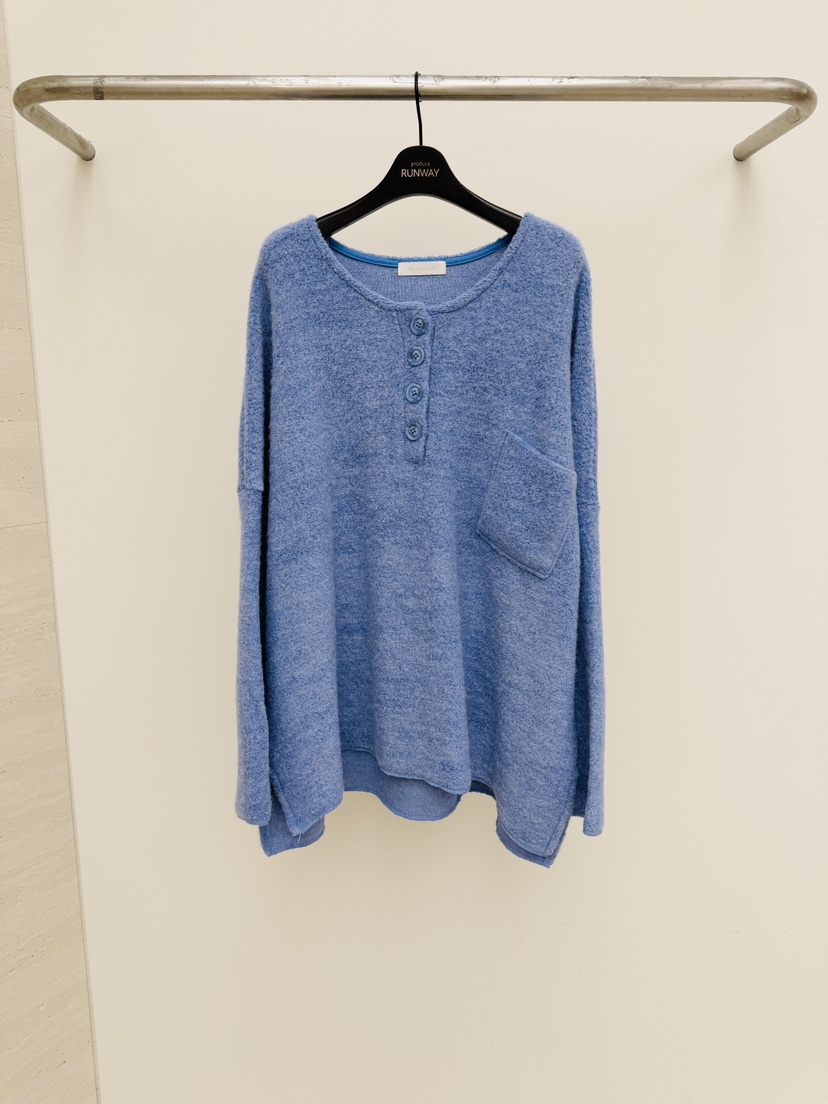 RUNWAY-런웨이韓國直郵女士新品熱賣休閑人氣針織衫口袋RUNWAY針織衫圖色4