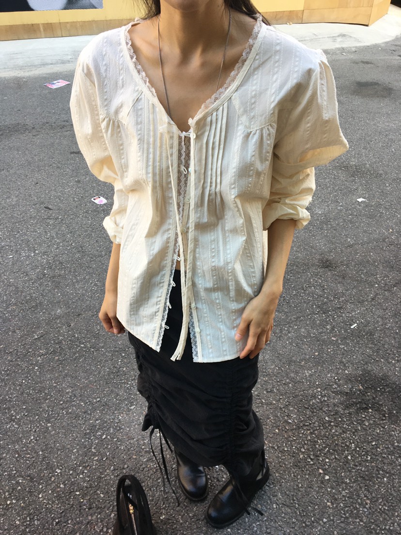 BAKING POWDER東大門代購女士新品休閑推薦真品襯衫蕾絲衫BAKING POWDER襯衫/蕾絲衫