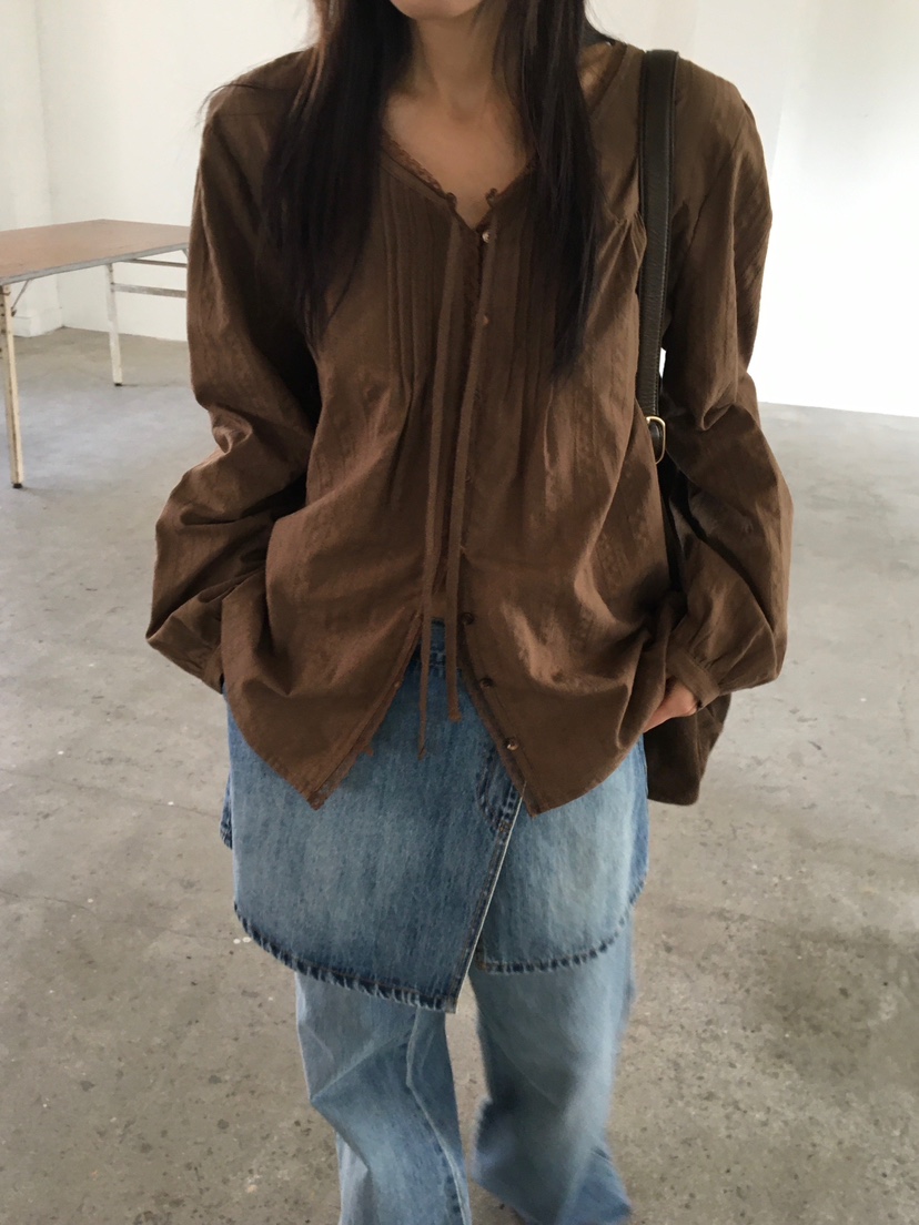 BAKING POWDER東大門代購女士新品休閑推薦真品襯衫蕾絲衫BAKING POWDER襯衫/蕾絲衫