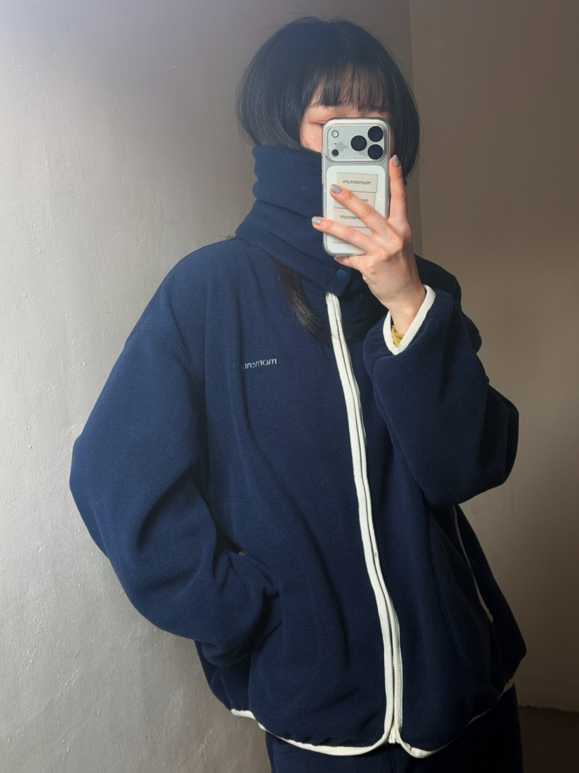 MOMENTUM東大門實拍女士新品時尚人氣夾克可拆卸抓絨拉鏈MOMENTUM夾克