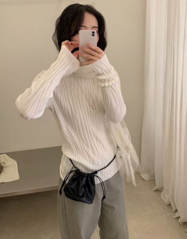 CRONG東大門代購女裝新品推薦休閑人氣針織衫不含腰帶圍巾CRONG針織衫圖色1