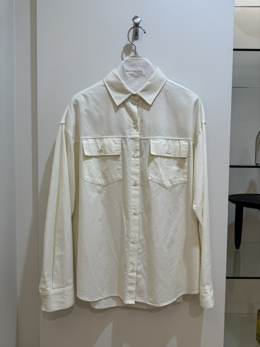 PERMISSION東大門代購女士新品人氣熱賣真品襯衫蕾絲衫口袋PERMISSION襯衫/蕾絲衫圖色2