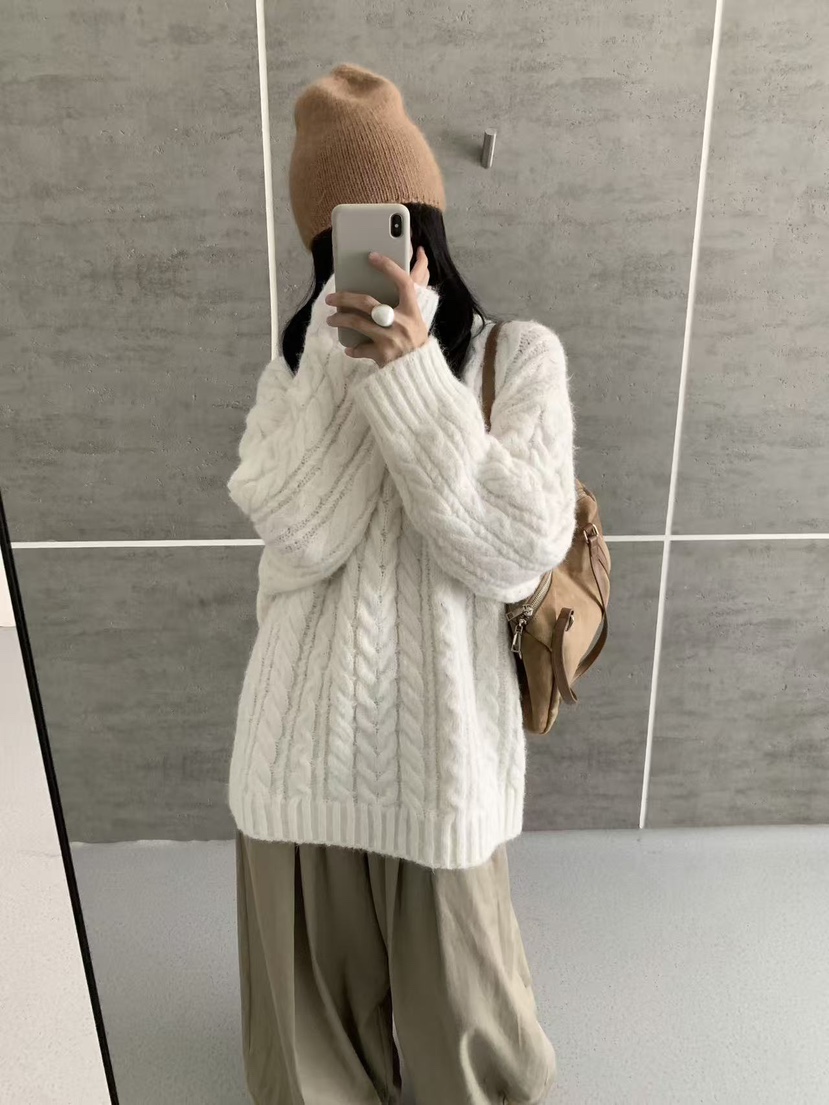 BONHEUR韓國代購女裝新品熱賣人氣真品休閑時尚毛衣麻花針織BONHEUR-2件起毛衣