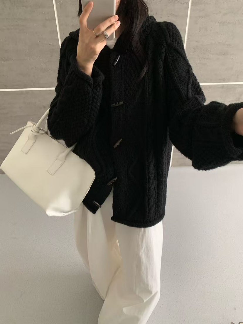 BONHEUR東大門實拍女裝新款休閑真品推薦熱賣時尚毛衣連帽衫BONHEUR-2件起毛衣