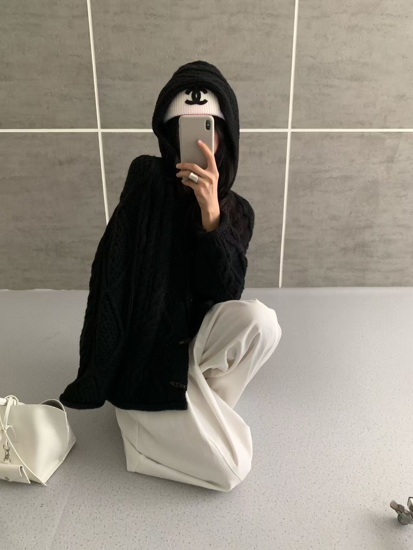 BONHEUR東大門實拍女裝新款休閑真品推薦熱賣時尚毛衣連帽衫BONHEUR-2件起毛衣