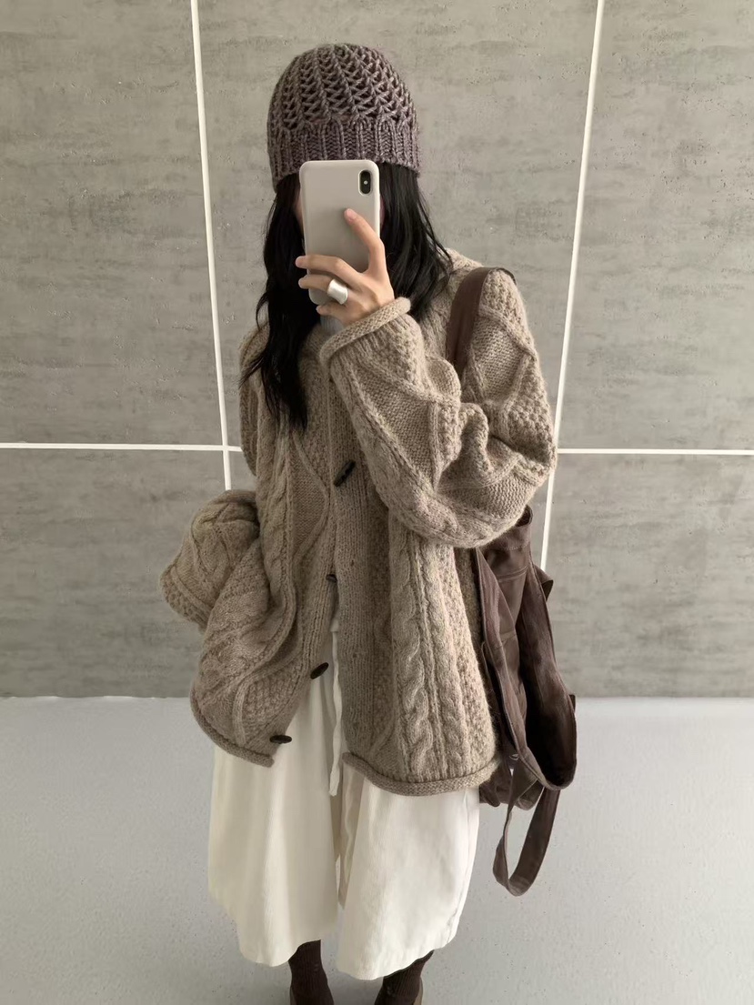 BONHEUR東大門實拍女裝新款休閑真品推薦熱賣時尚毛衣連帽衫BONHEUR-2件起毛衣