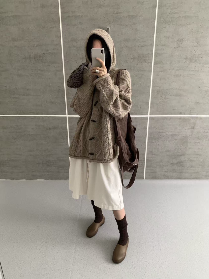 BONHEUR東大門實拍女裝新款休閑真品推薦熱賣時尚毛衣連帽衫BONHEUR-2件起毛衣
