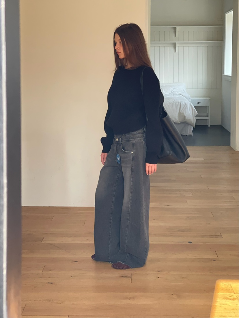 ANOTHER AVENUE韓國代購女裝新款真品熱賣休閑牛仔褲雙腰ANOTHER AVENUE牛仔褲