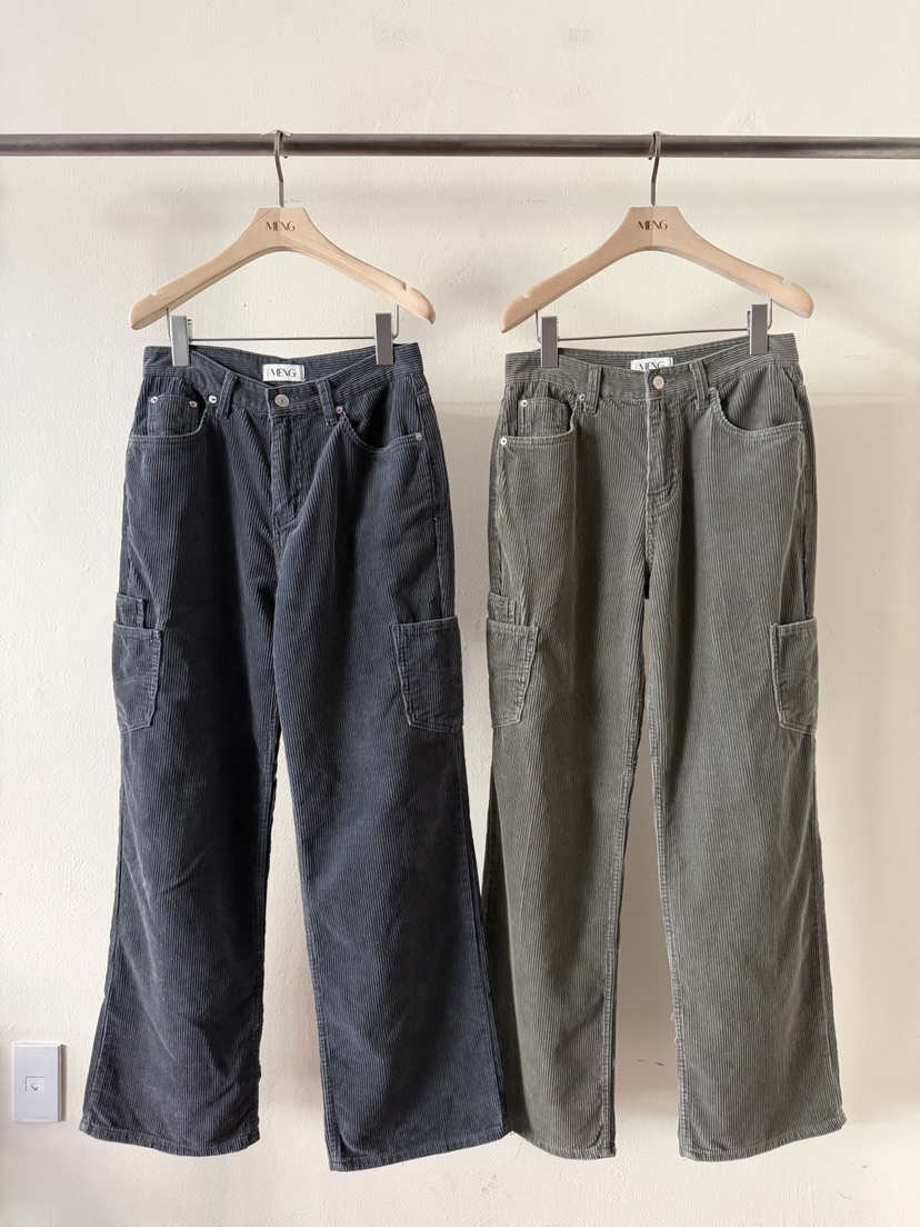 MENG/MING東大門實拍女士新款休閑人氣休閑褲雙口袋燈芯絨MENG/MING休閑褲