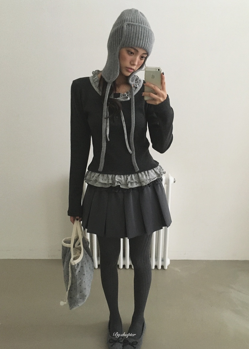 BY CHAPTER韓國直郵女裝新品休閑推薦人氣真品長袖T恤抓絨BY Chapter長袖T恤