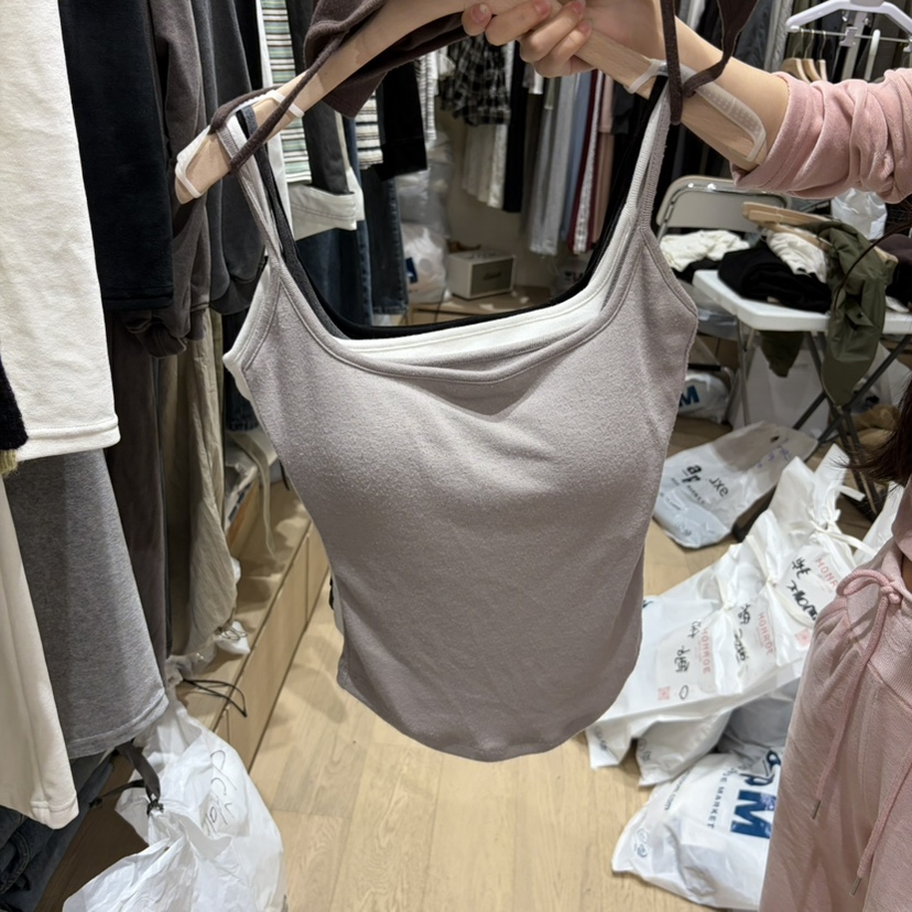 MONROE韓國代購女士新款時尚熱賣人氣推薦休閑吊帶背心無袖MONROE吊帶/背心圖色2米